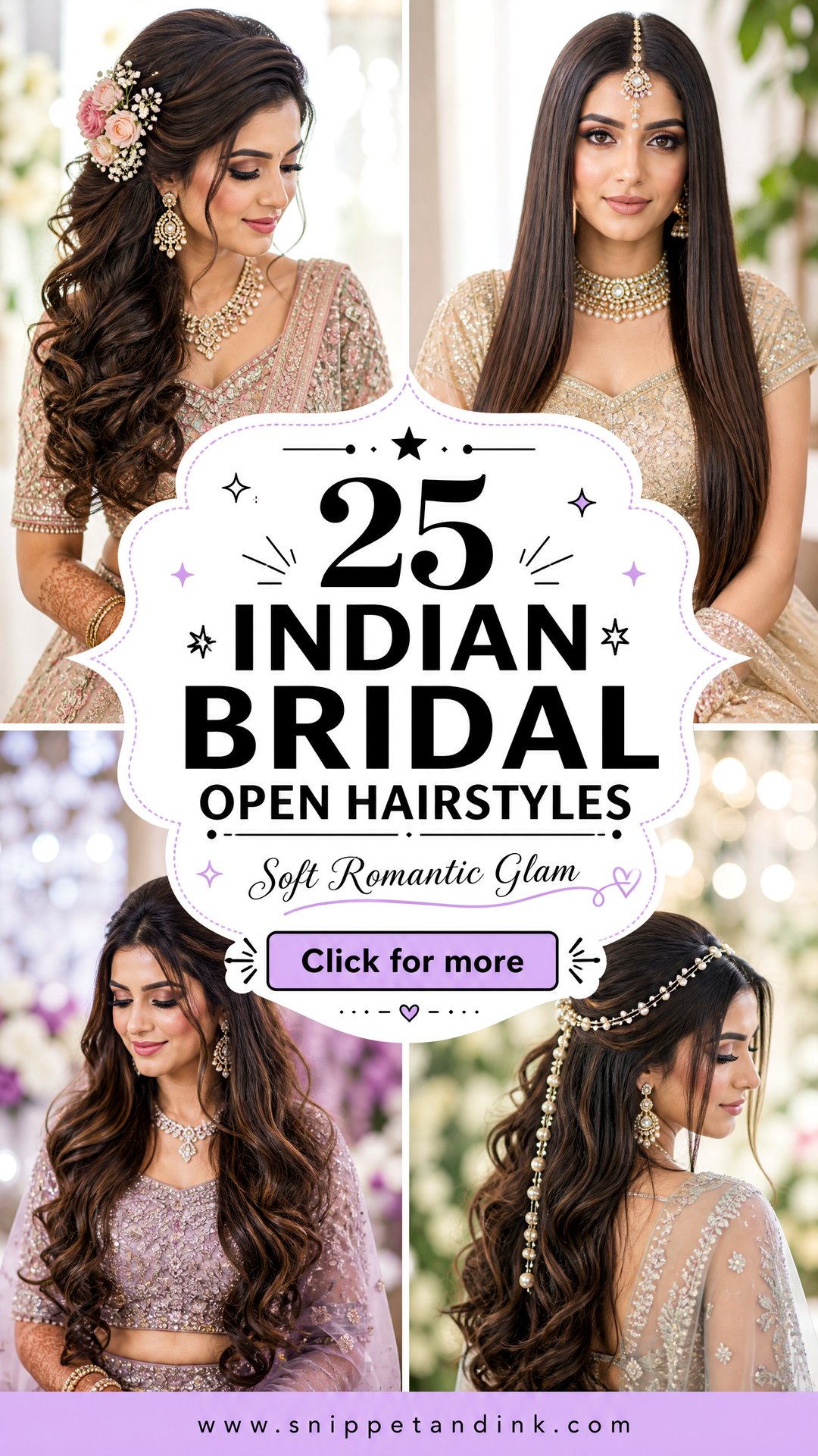 25 Indian Bridal Open Hairstyles for Soft Romantic Glam - 25 Indian Bridal Open Hairstyles for Soft Romantic Glam