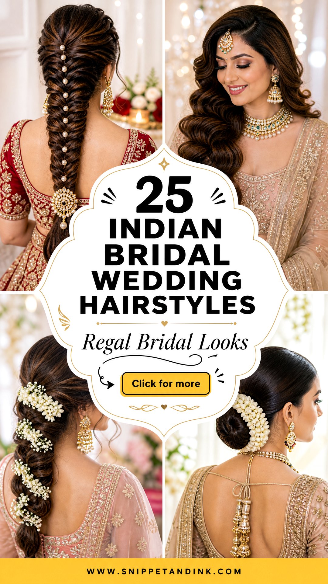 25 Indian Bridal Wedding Hairstyles for Regal Bridal Looks - 25 Indian Bridal Wedding Hairstyles for Regal Bridal Looks