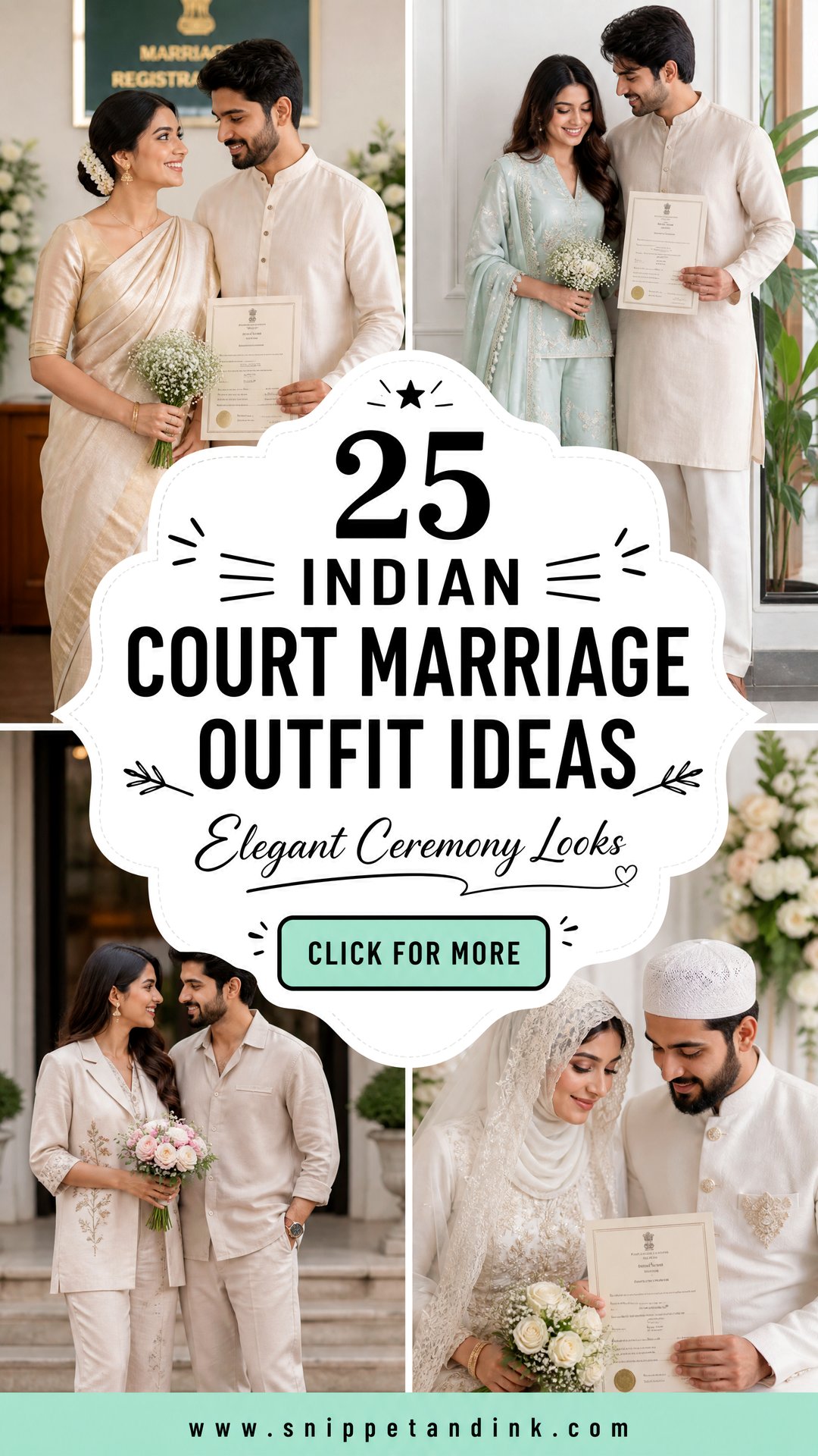 25 Indian Court Marriage Outfit Ideas for Elegant Ceremonies - 25 Indian Court Marriage Outfit Ideas for Elegant Ceremonies