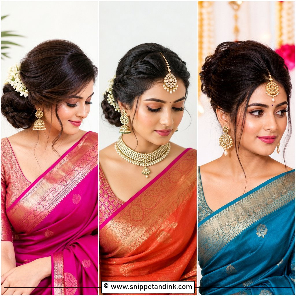 25 Indian Front Look Bridal Bun Hairstyles for Brides