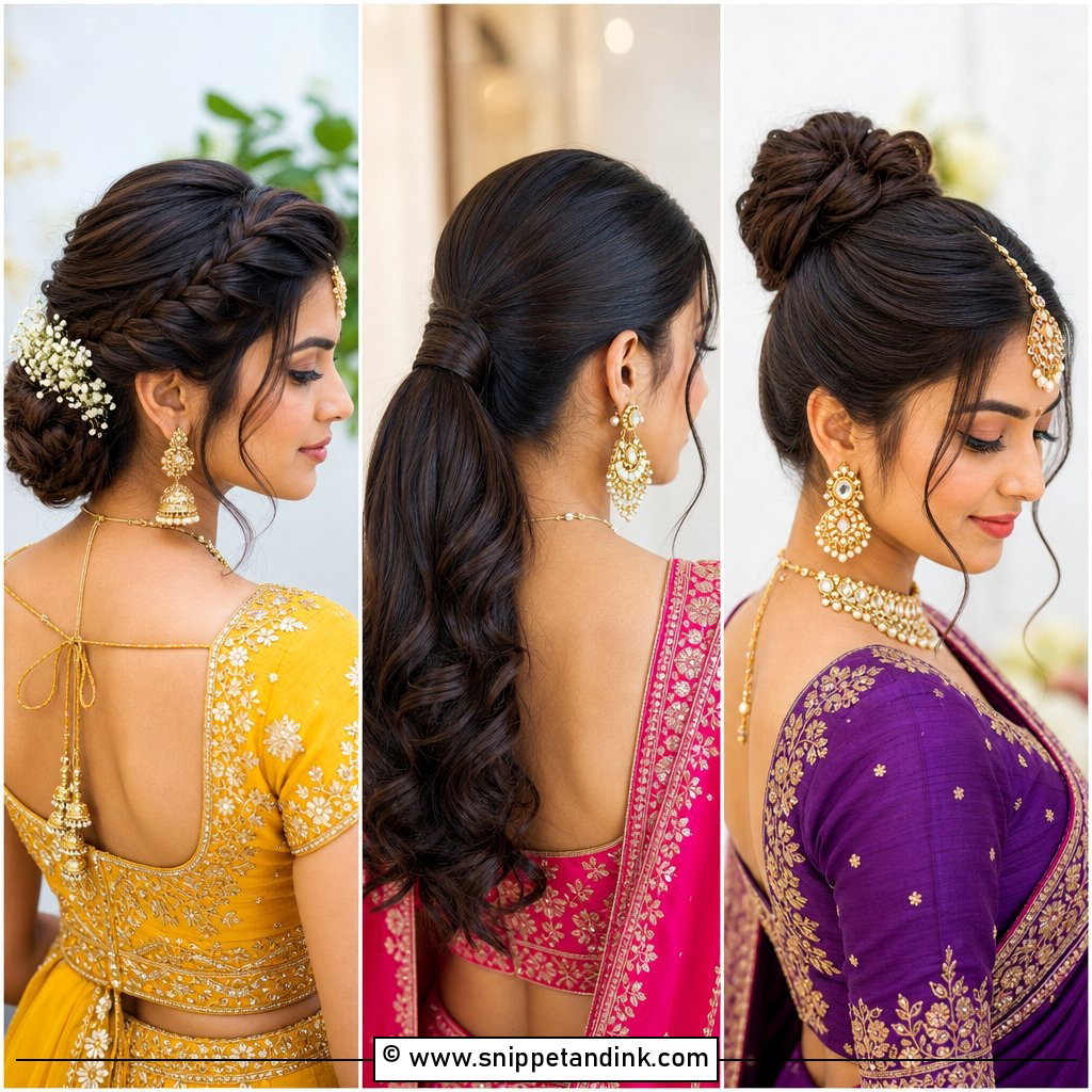 25 Indian Hairstyles for Bridesmaids Elegant Party Looks