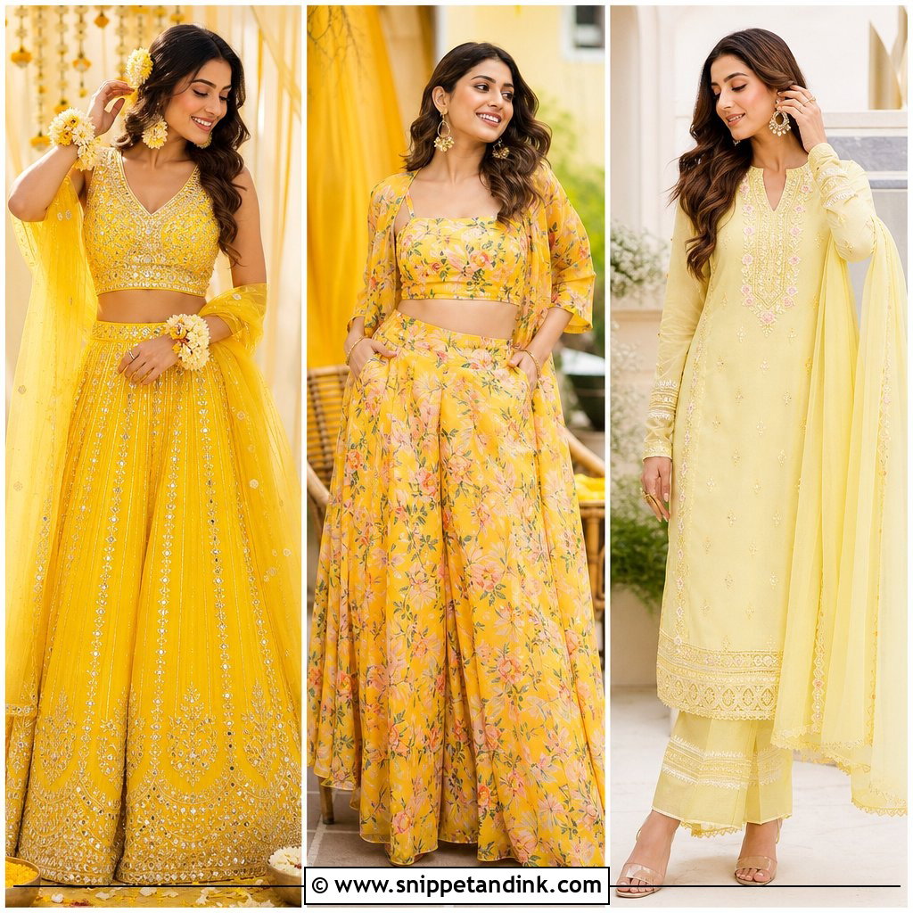 25 Indian Haldi Outfit Ideas: Bright Looks Brides Will Love