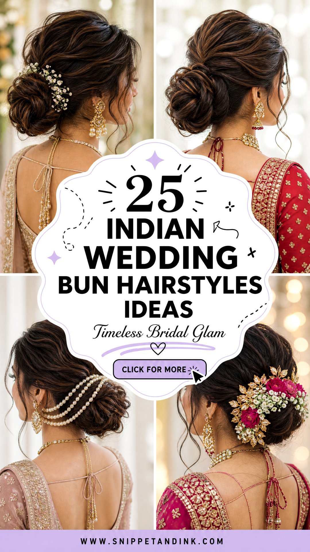 25 Indian Wedding Bun Hairstyles for Timeless Bridal Glam - 25 Indian Wedding Bun Hairstyles for Timeless Bridal Glam