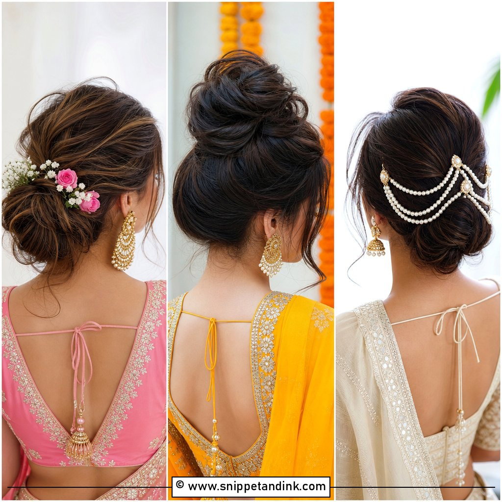 25 Indian Wedding Bun Hairstyles for Timeless Bridal Glam