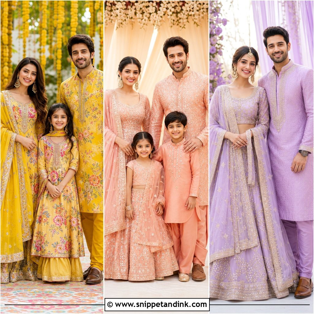 25 Indian Wedding Family Matching Outfits: Chic Matching Looks