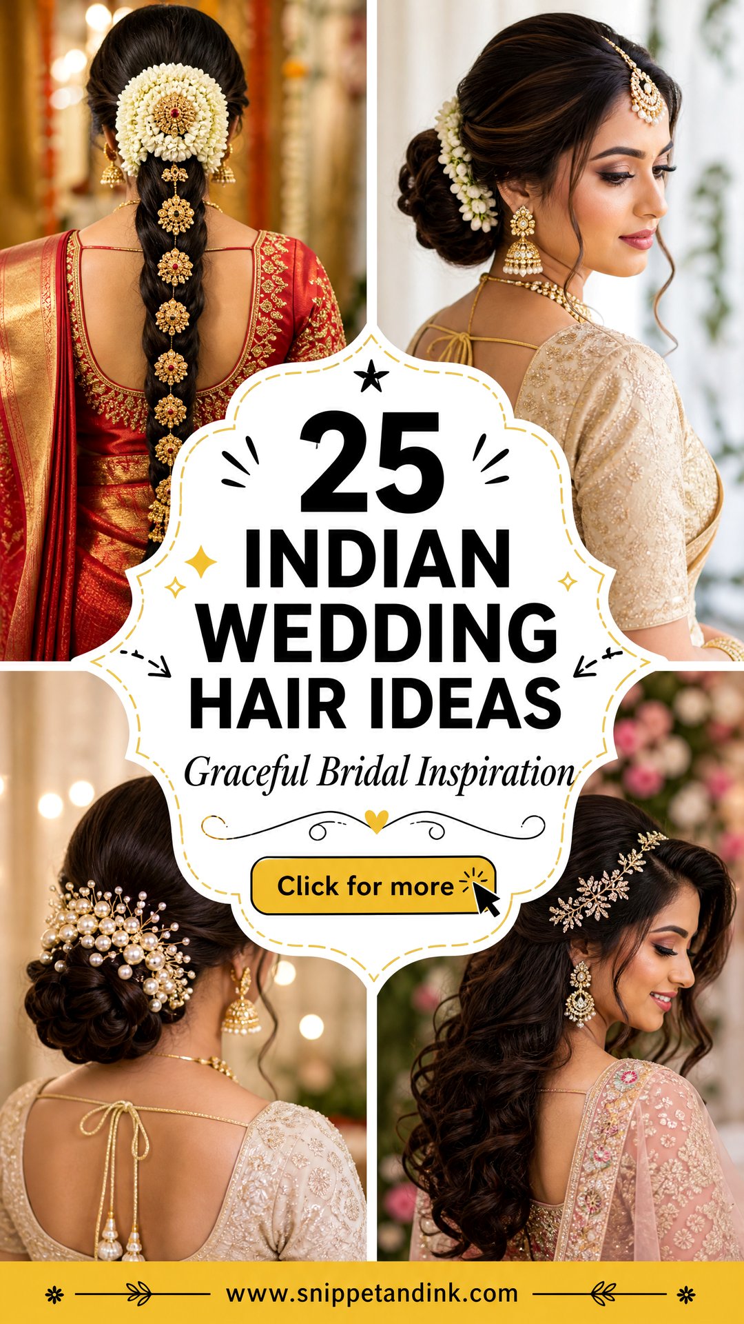 25 Indian Wedding Hair Ideas for Graceful Bridal Inspiration - 25 Indian Wedding Hair Ideas for Graceful Bridal Inspiration