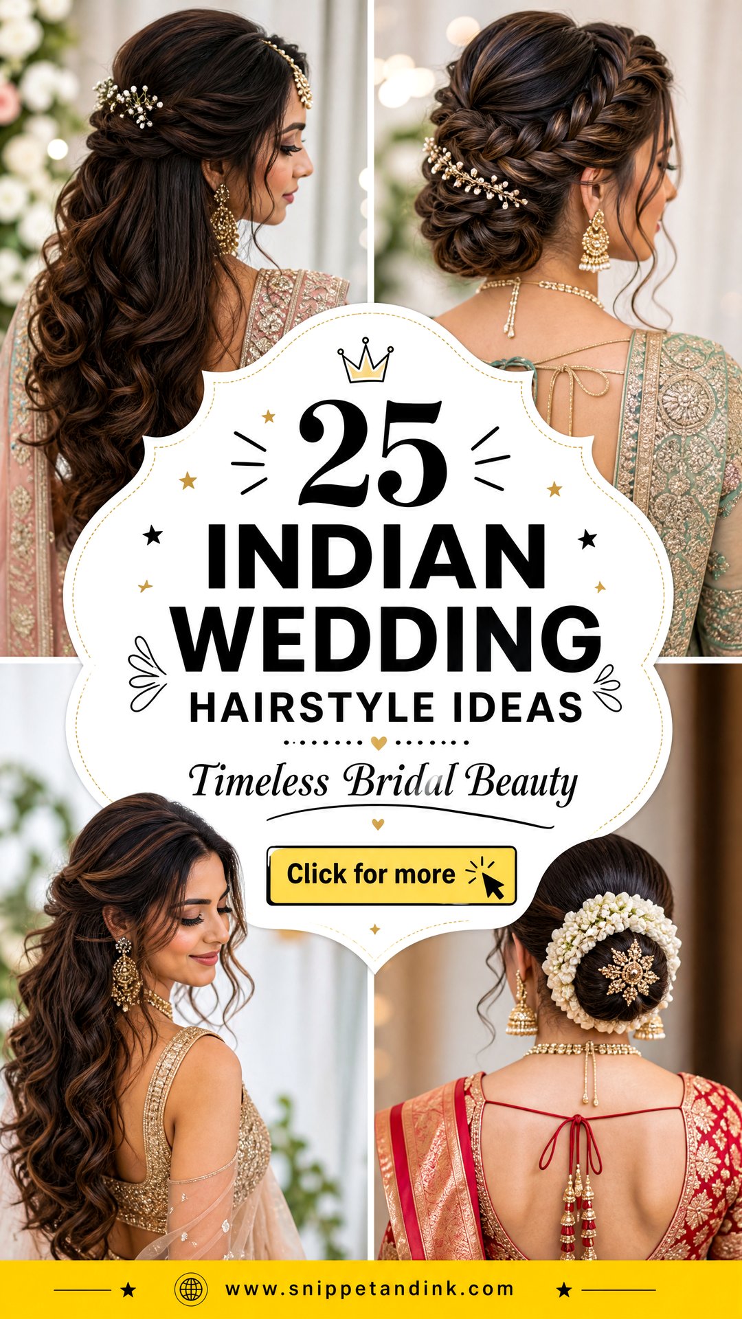 25 Indian Wedding Hairstyle Ideas for Timeless Bridal Beauty - 25 Indian Wedding Hairstyle Ideas for Timeless Bridal Beauty