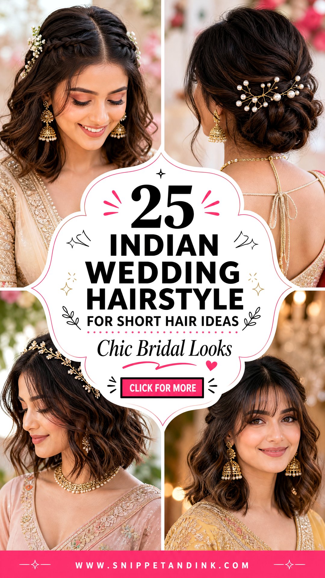 25 Indian Wedding Hairstyle for Short Hair Ideas Chic Looks - 25 Indian Wedding Hairstyle for Short Hair Ideas: Chic Looks