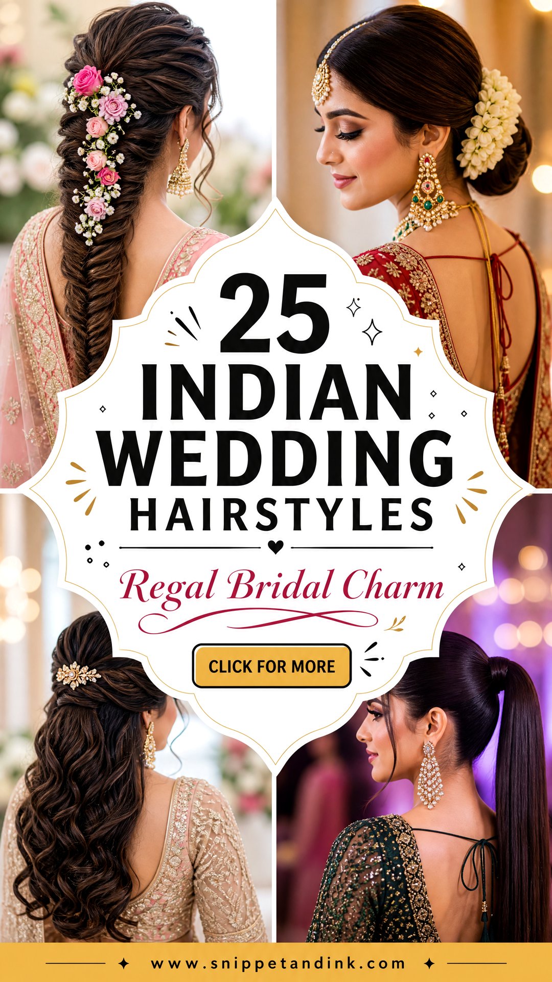 25 Indian Wedding Hairstyles for Bride With Regal Charm - 25 Indian Wedding Hairstyles for Bride With Regal Charm