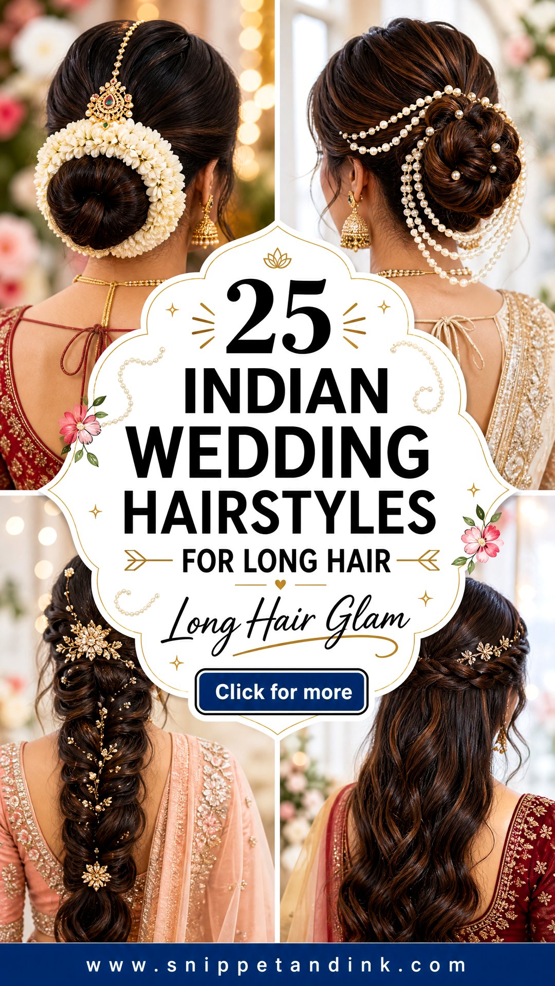 25 Indian Wedding Hairstyles for Long Hair Bridal Glam - 25 Indian Wedding Hairstyles for Long Hair: Bridal Glam