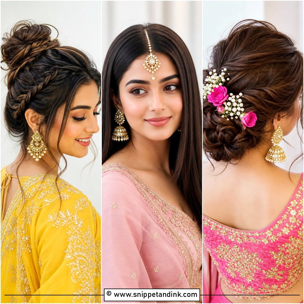 25 Indian Weddings Bridal Hair Styles for Regal Bridal Glam