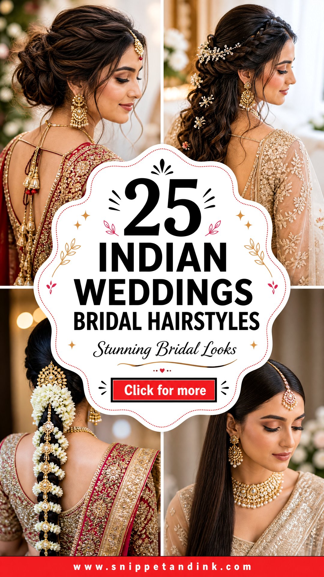 25 Indian Weddings Bridal Hairstyles for Stunning Looks - 25 Indian Weddings Bridal Hairstyles for Stunning Looks