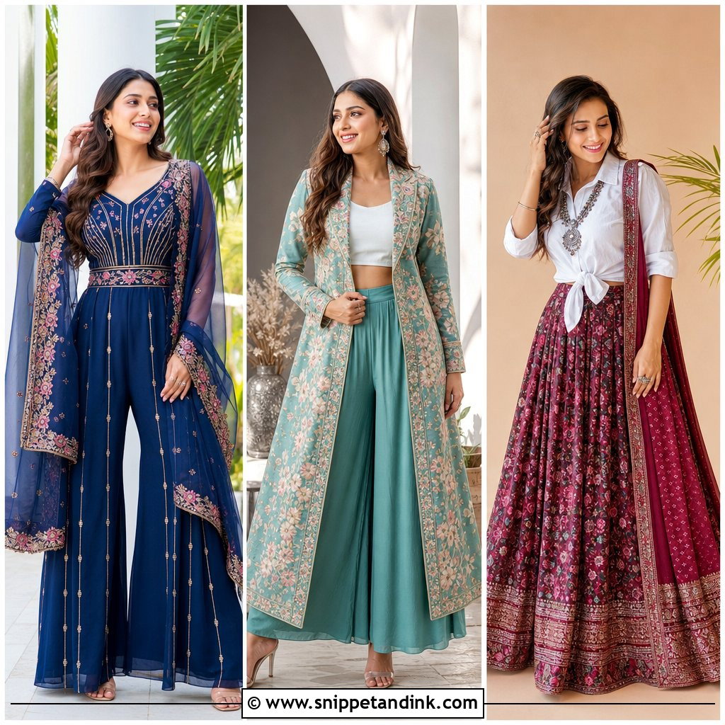 25 Indo Western Party Wear Dress Indian Weddings Ideas: Chic