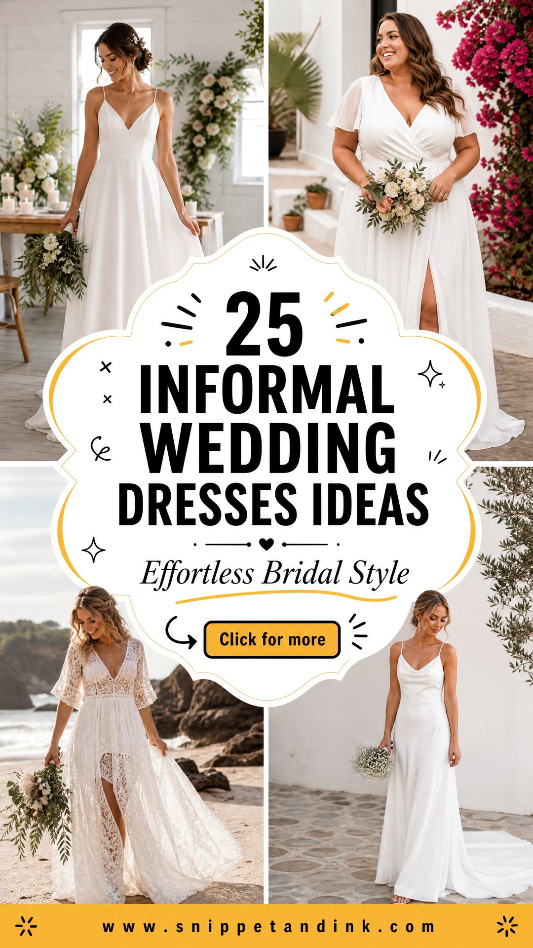25 Informal Wedding Dresses for Effortless Bridal Style - 25 Informal Wedding Dresses for Effortless Bridal Style