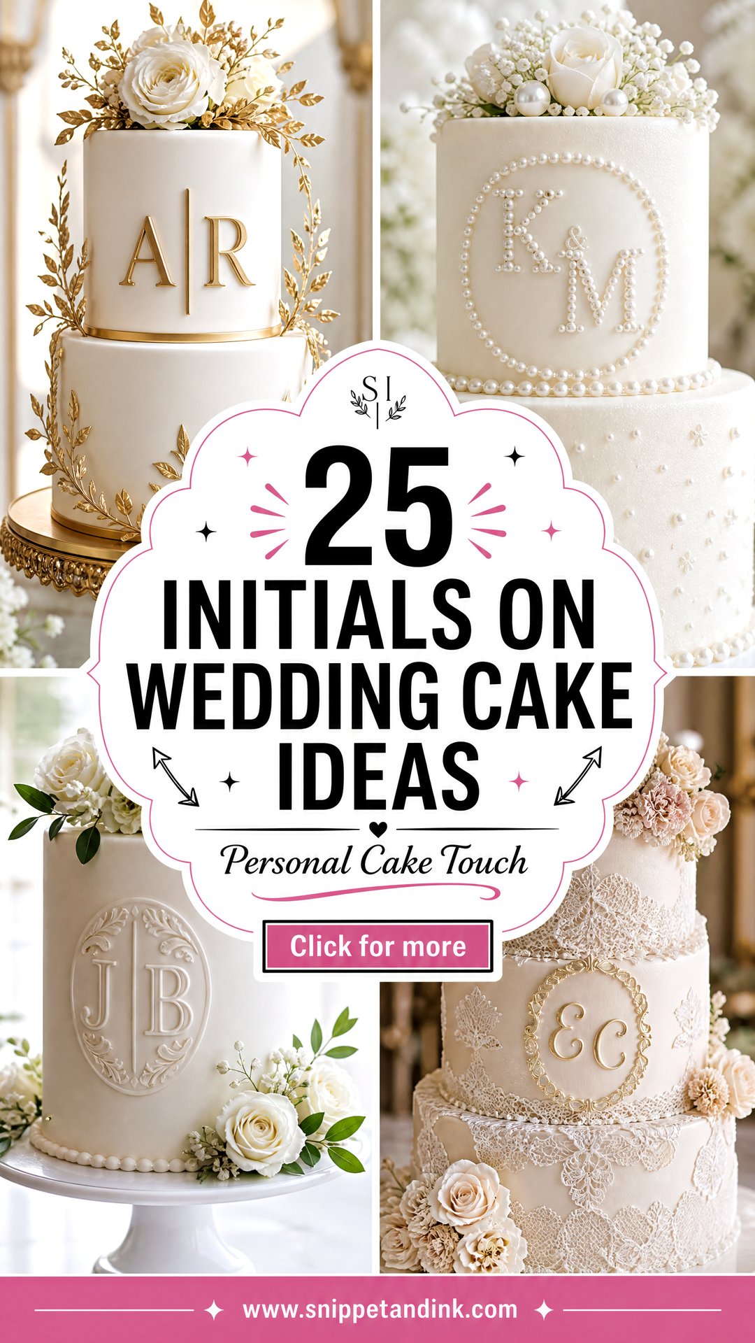 25 Initials on Wedding Cake Ideas for a Personal Touch - 25 Initials on Wedding Cake Ideas for a Personal Touch