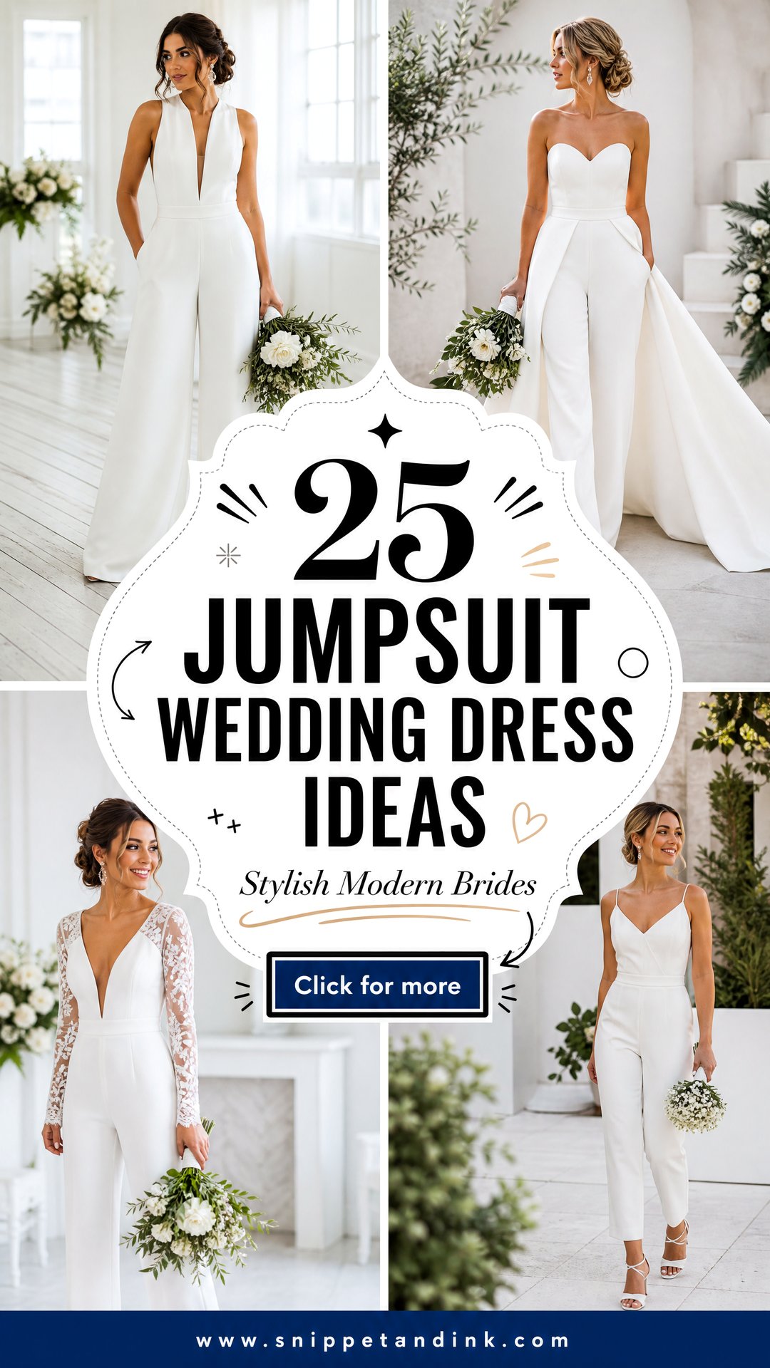 25 Jumpsuit Wedding Dress Ideas for Stylish Modern Brides - 25 Jumpsuit Wedding Dress Ideas for Stylish Modern Brides