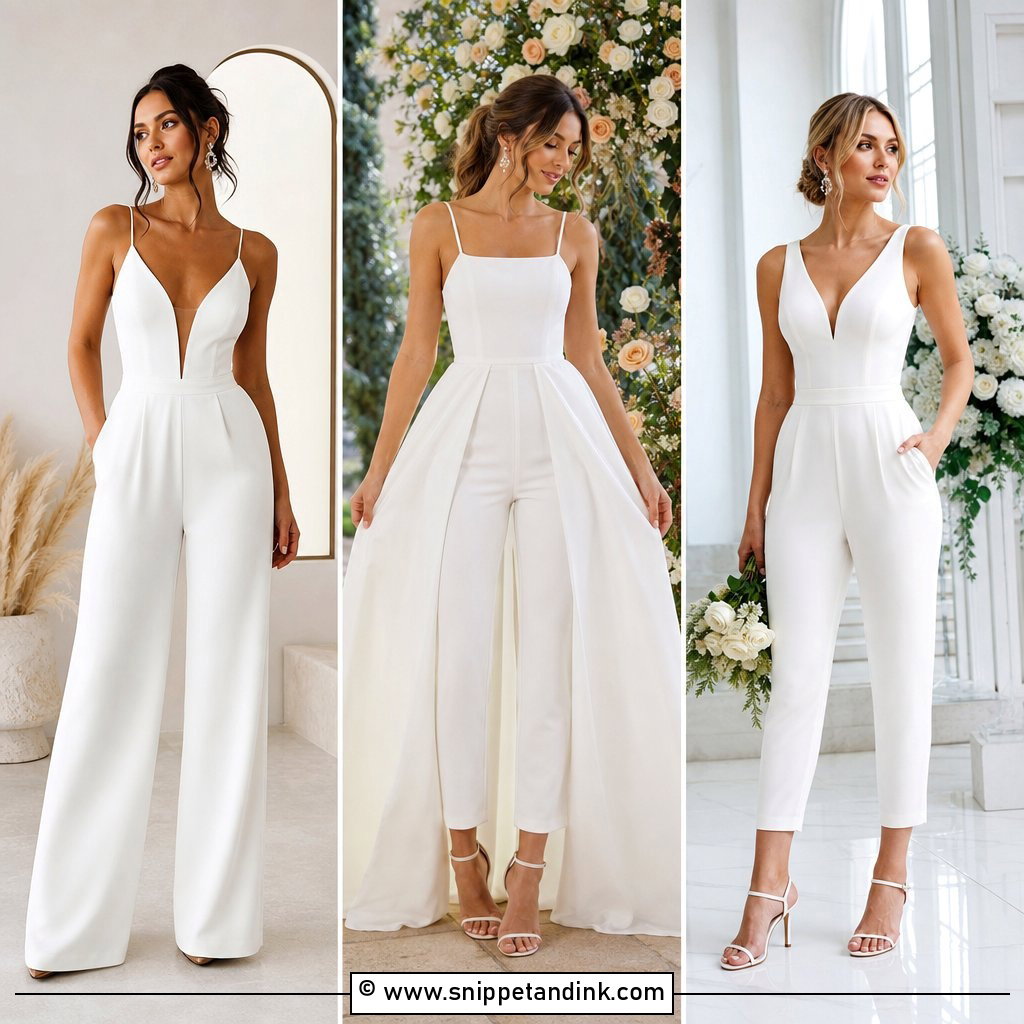 25 Jumpsuit Wedding Dress Ideas for Stylish Modern Brides