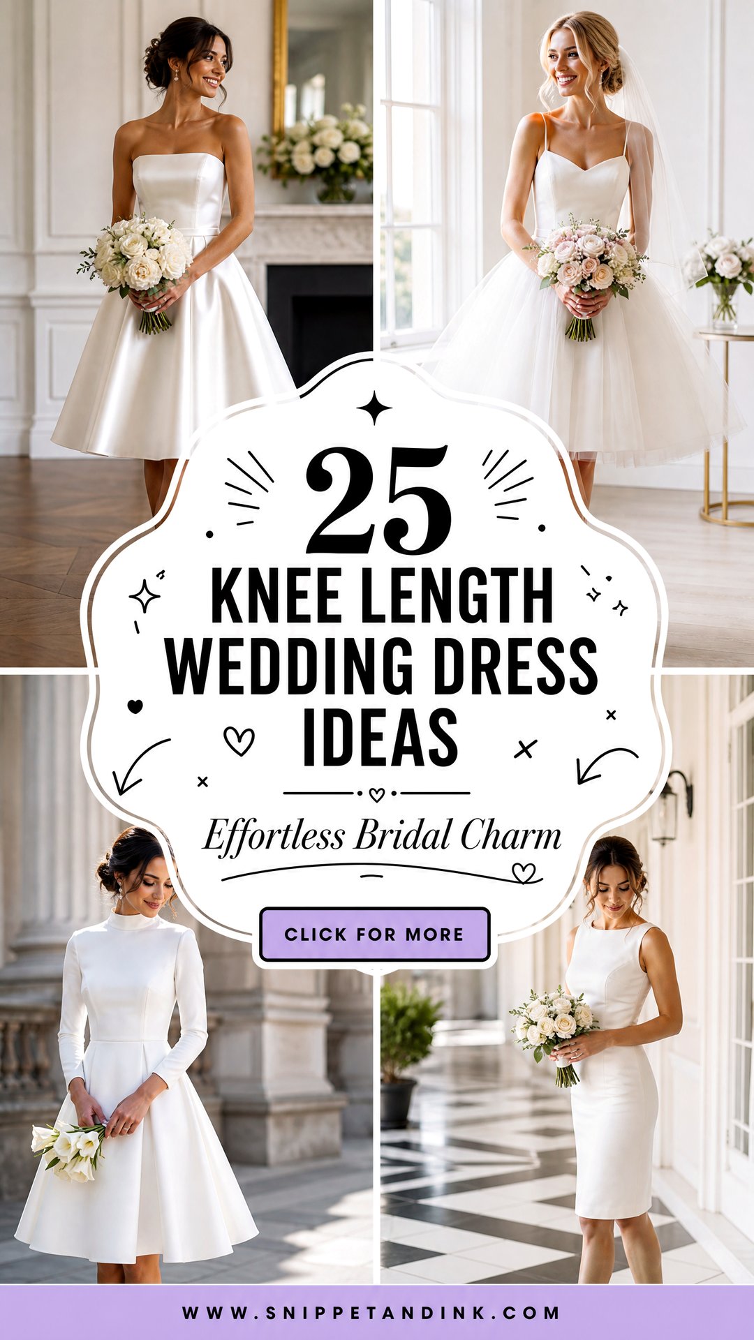 25 Knee Length Wedding Dress Ideas for Effortless Charm - 25 Knee Length Wedding Dress Ideas for Effortless Charm