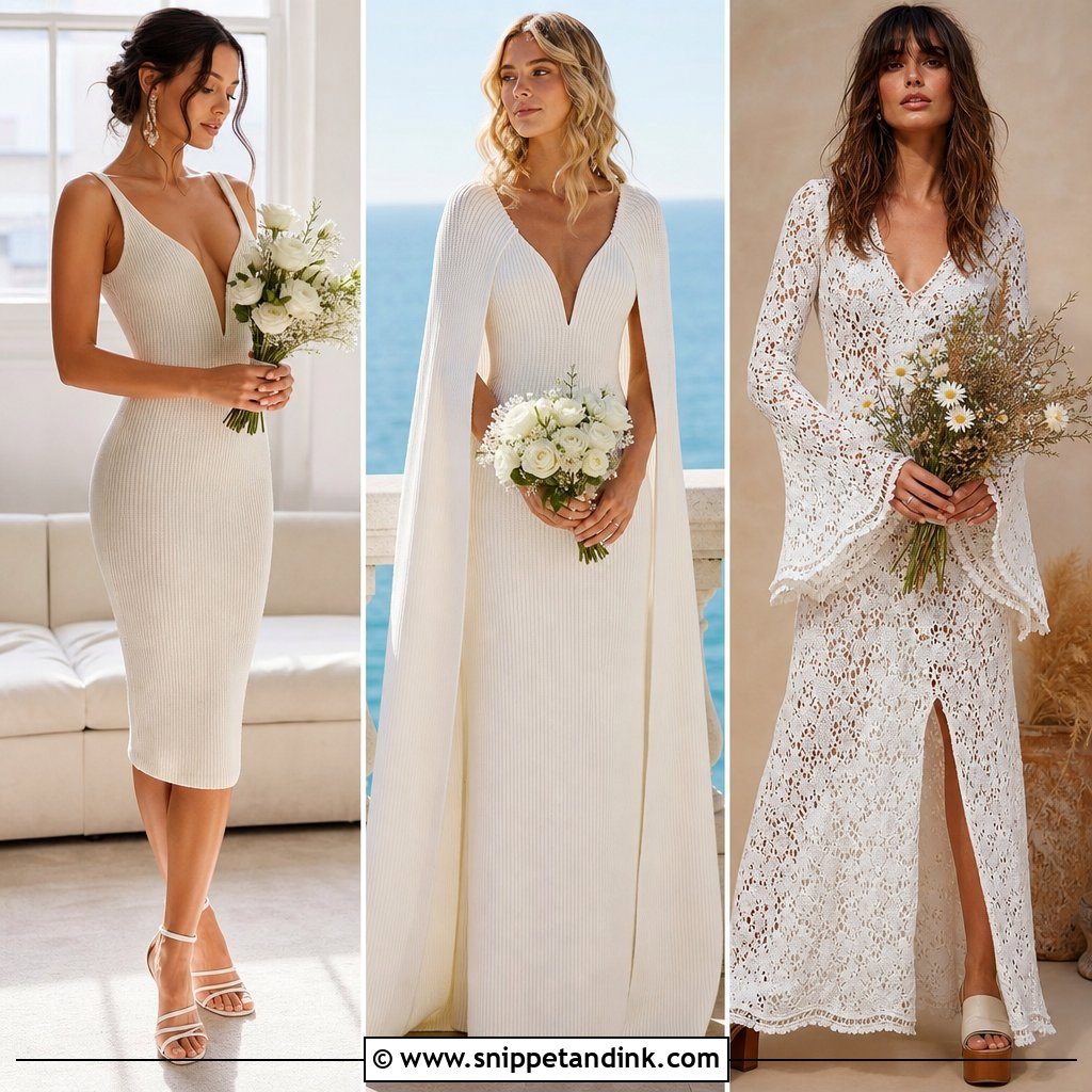 25 Knitted Wedding Dress Ideas for Cozy-Chic Winter Brides