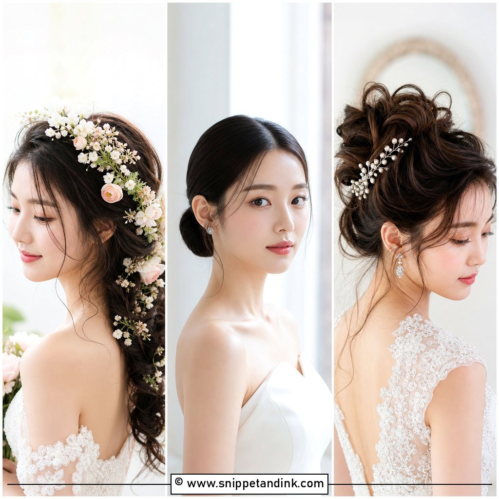 25 Korean Bridal Hair Ideas for Chic Romantic Brides Today