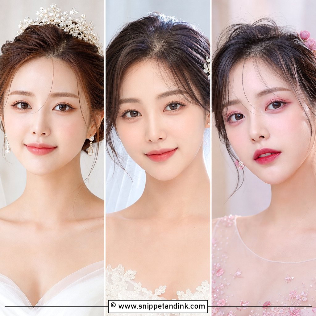 25 Korean Bridal Makeup Ideas for Dewy Wedding-Day Glam