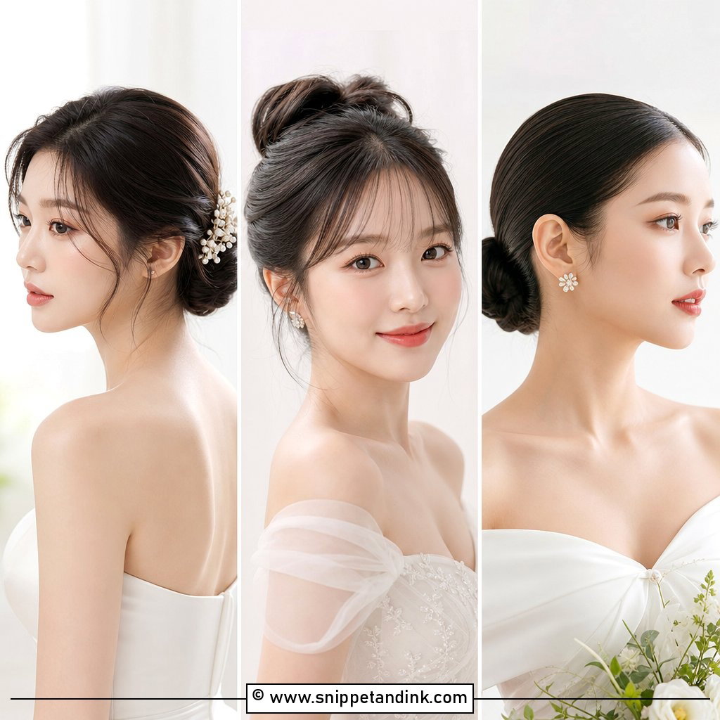 25 Korean Bride Hairstyle Ideas for Elegant Wedding Looks