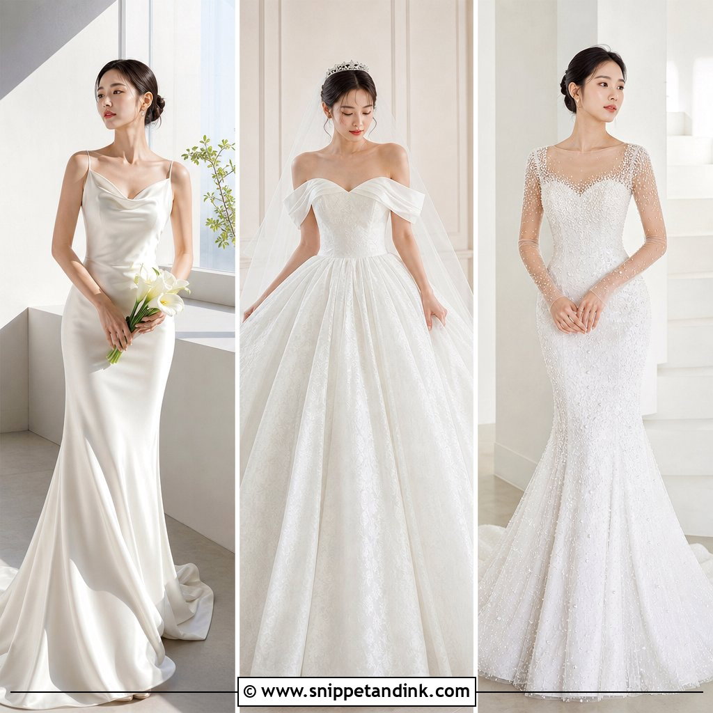 25 Korean Style Wedding Dress Ideas for a Chic Modern Ceremony