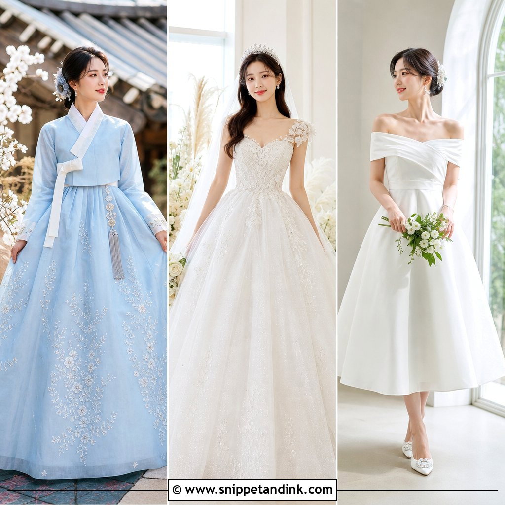 25 Korean Wedding Dress Gowns for an Elegant Bridal Look