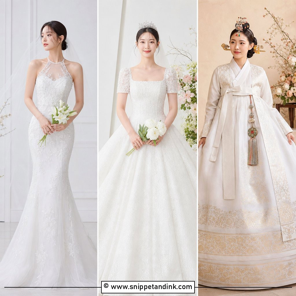 25 Korean Wedding Dresses for Chic Modern Bridal Style