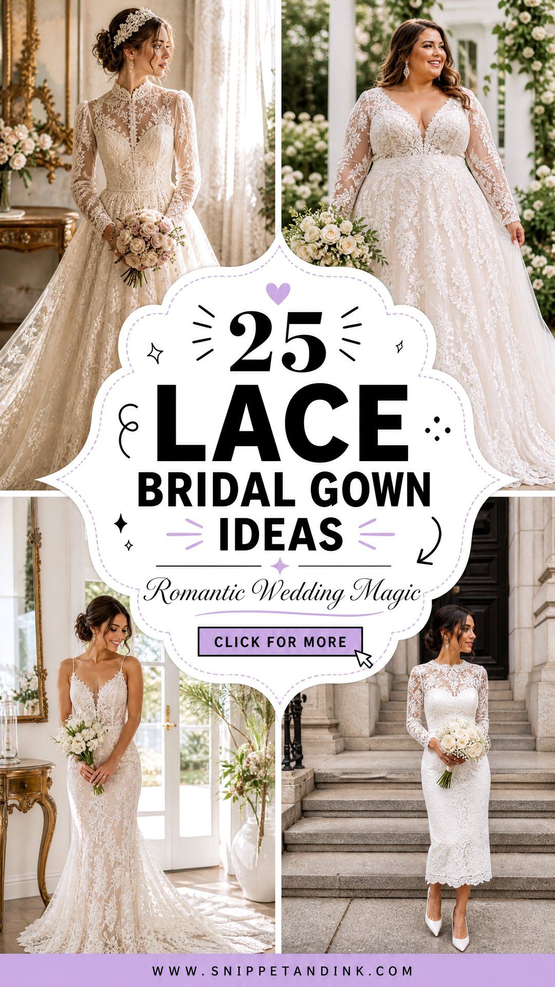 25 Lace Bridal Gown Ideas for Romantic Wedding Magic - 25 Lace Bridal Gown Ideas for Romantic Wedding Magic