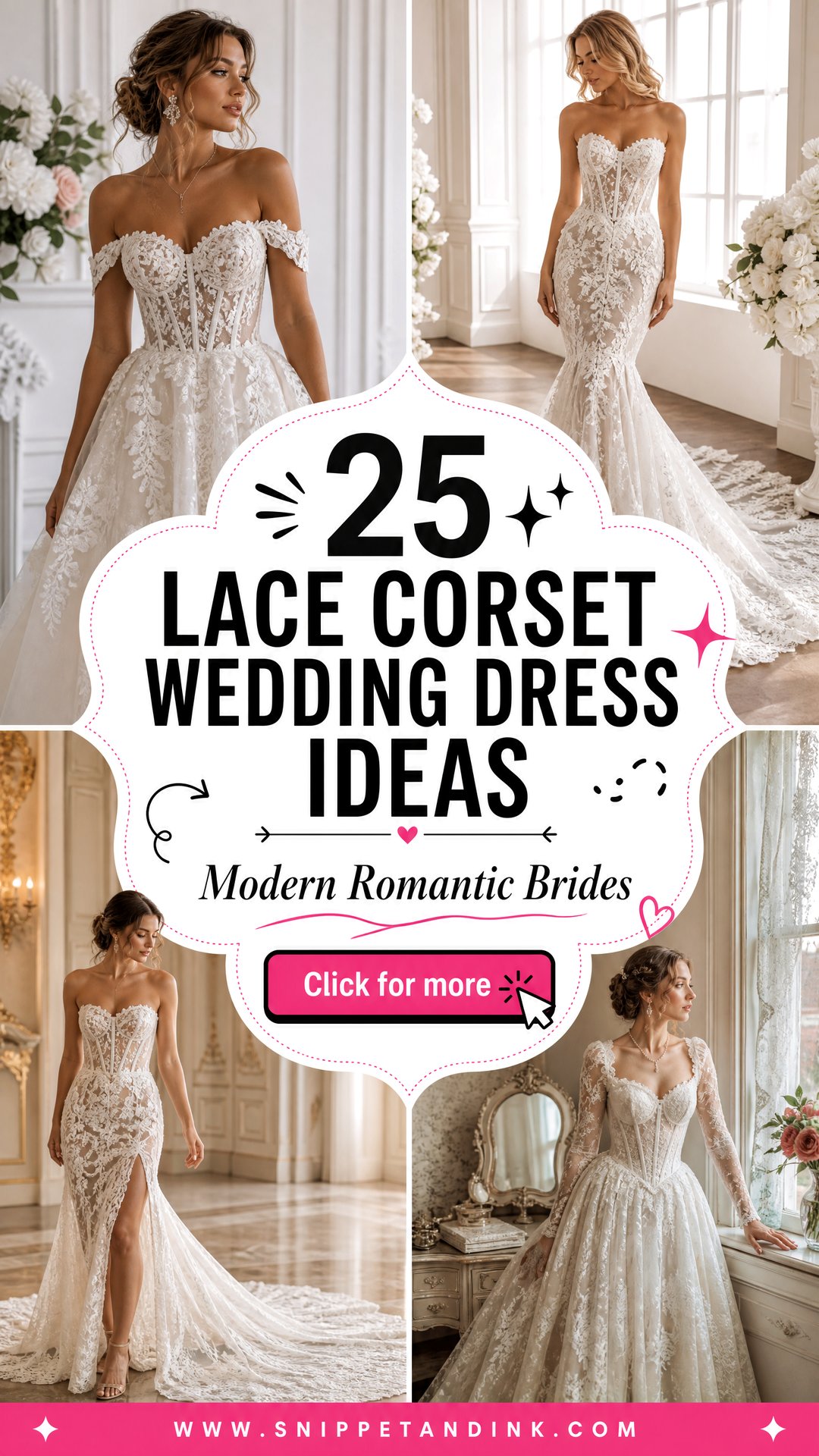 25 Lace Corset Wedding Dress Ideas for Modern Romantic Brides - 25 Lace Corset Wedding Dress Ideas for Modern Romantic Brides