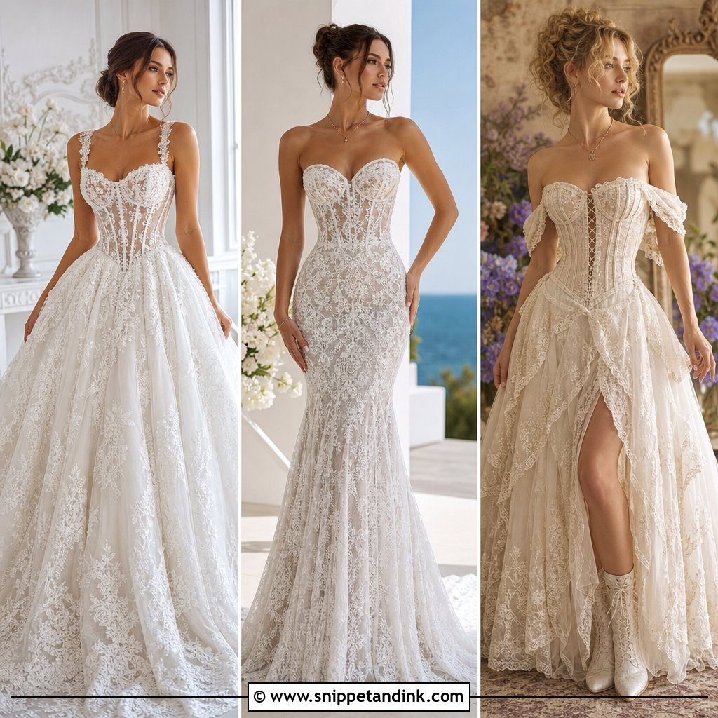 25 Lace Corset Wedding Dress Ideas