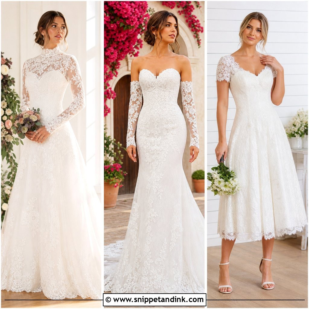 25 Lace Sleeves Wedding Dresses for a Refined Bridal Look