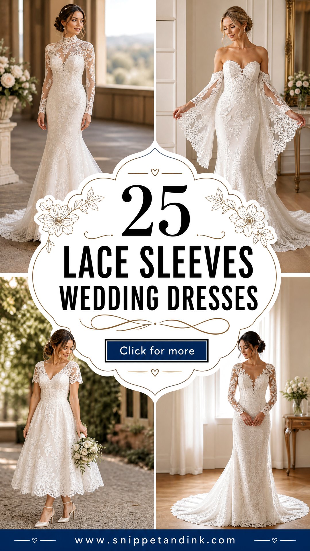 25 Lace Sleeves Wedding Dresses for a Refined Bridal Look - 25 Lace Sleeves Wedding Dresses for a Refined Bridal Look