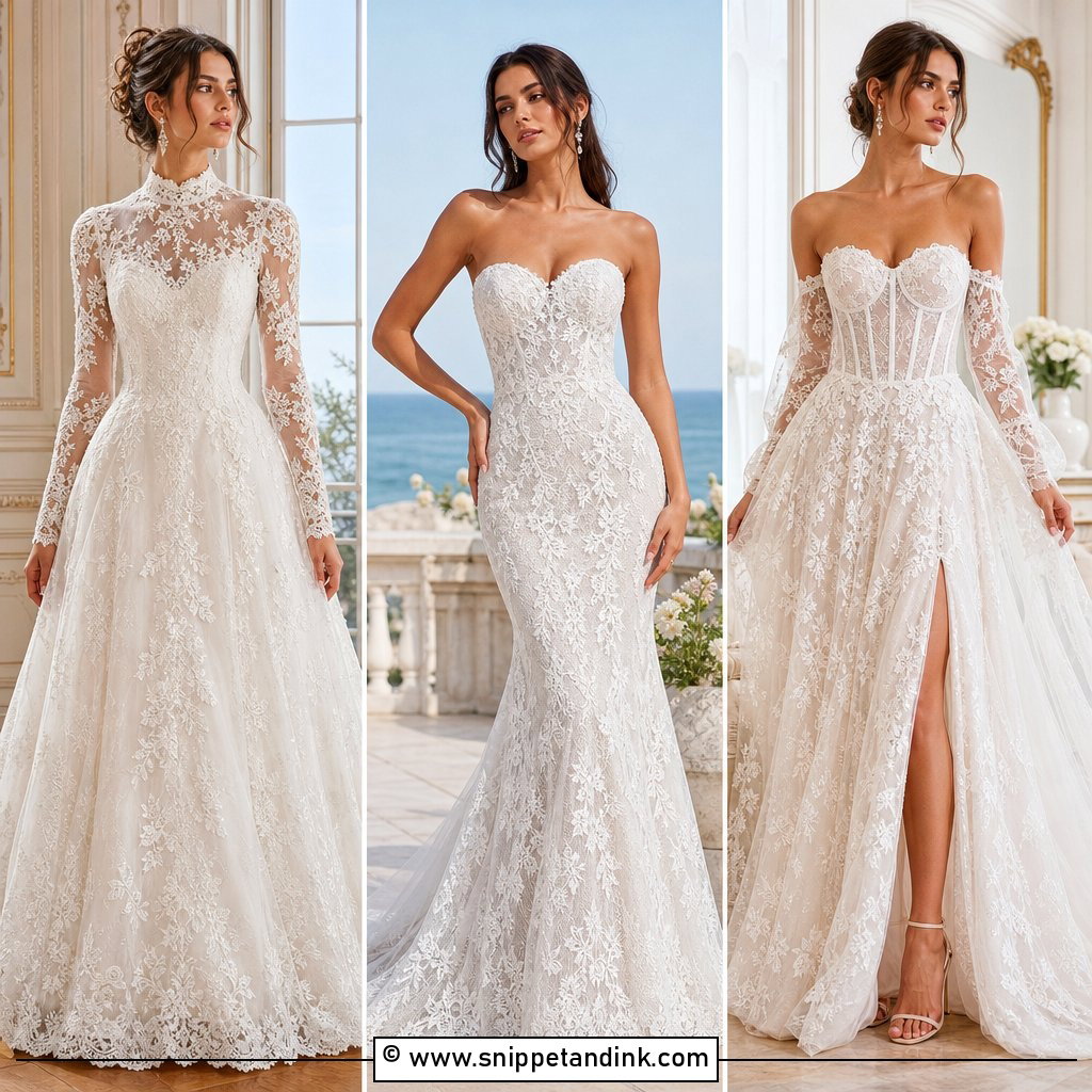 25 Lacy Wedding Dresses for Romantic Modern Brides Today