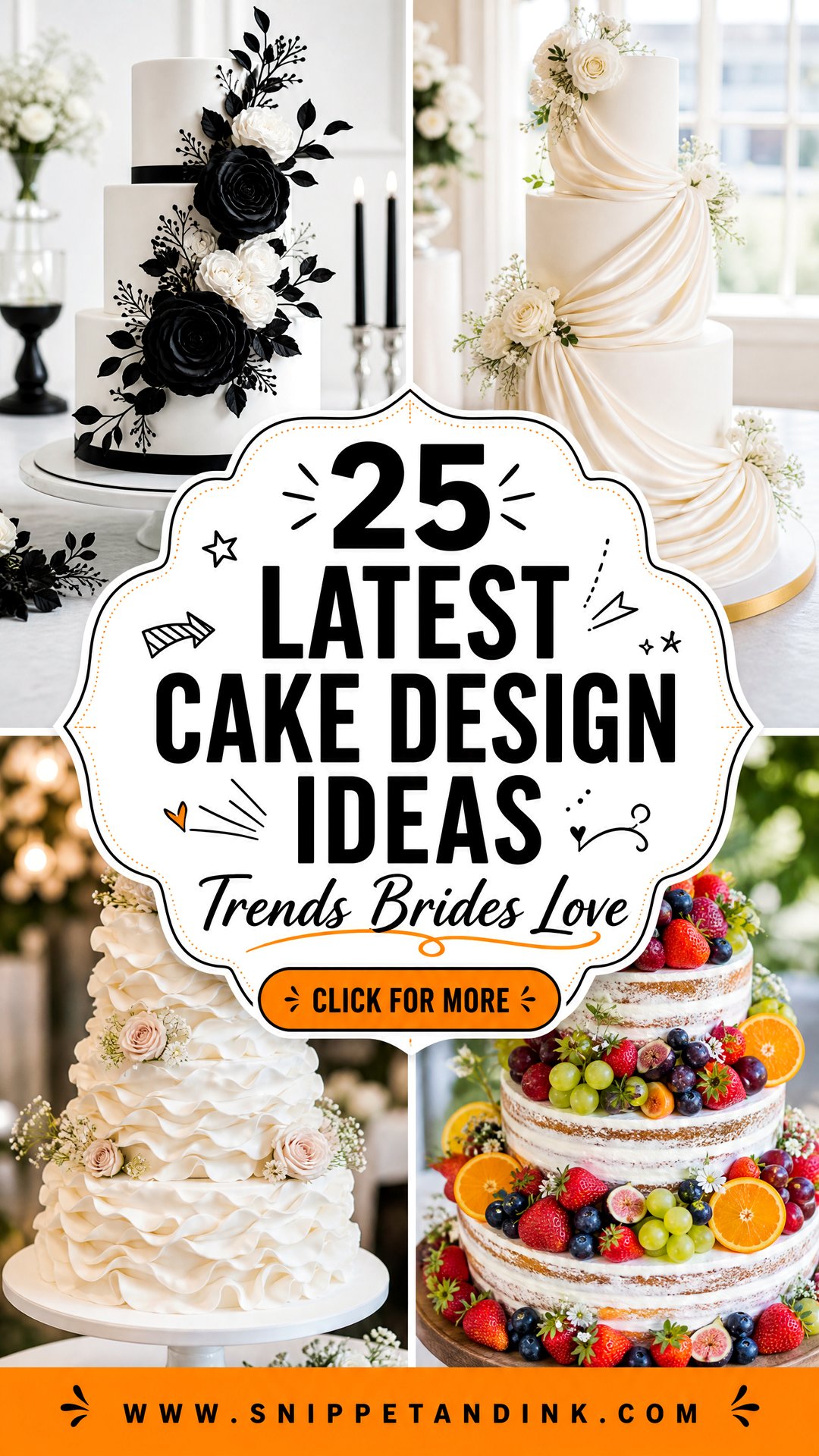 25 Latest Cake Design Ideas for Wedding Trends Brides Love - 25 Latest Cake Design Ideas for Wedding Trends Brides Love