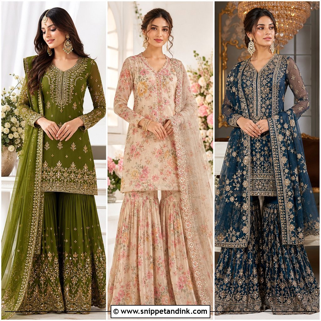 25 Latest Sharara Suit Designs Wedding