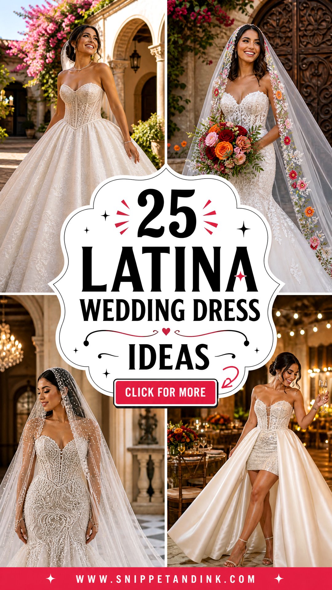 25 Latina Wedding Dress Ideas for a Vibrant Bridal Look - 25 Latina Wedding Dress Ideas for a Vibrant Bridal Look
