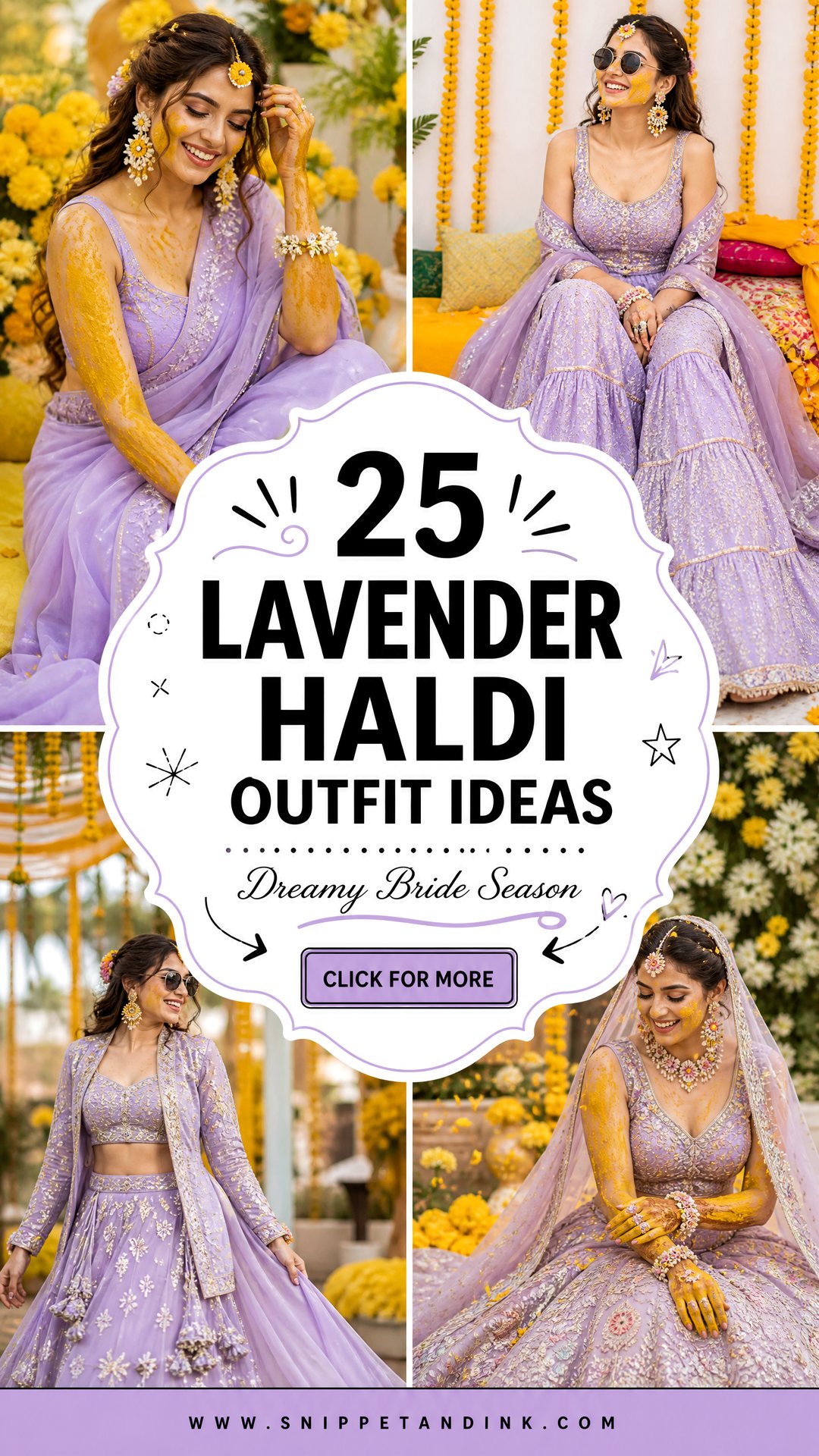25 Lavender Haldi Outfit Ideas for Dreamy Brides This Season - 25 Lavender Haldi Outfit Ideas for Dreamy Brides This Season