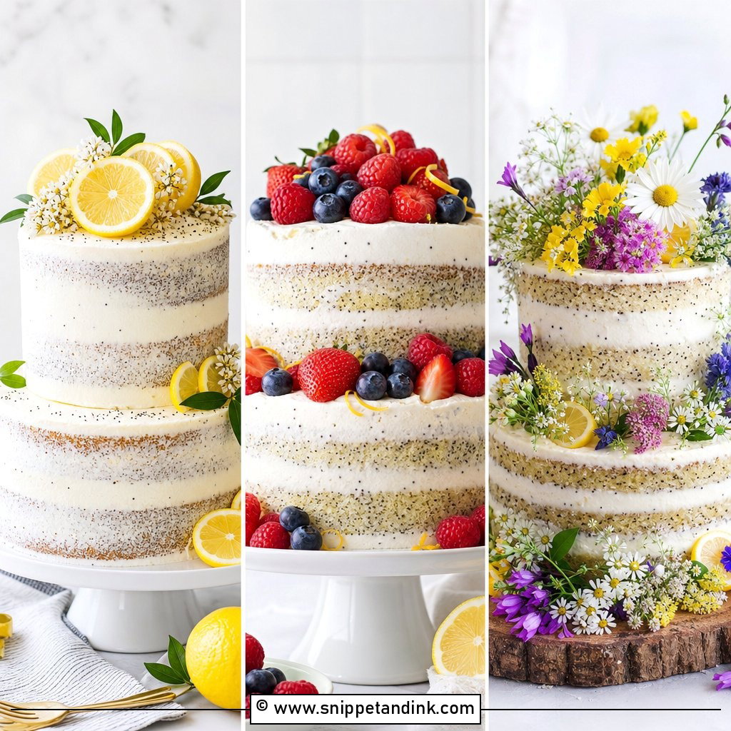 25 Lemon Poppyseed Wedding Cake Ideas for Fresh Romance
