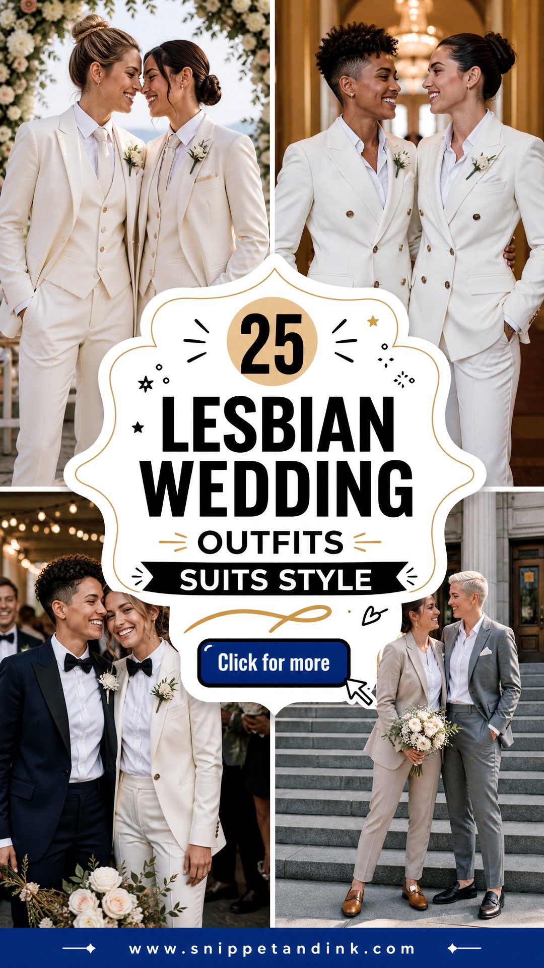 25 Lesbian Wedding Outfits Suits Style for Modern Couples - 25 Lesbian Wedding Outfits Suits Style for Modern Couples