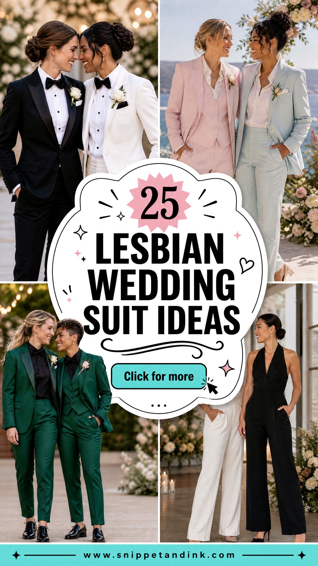 25 Lesbian Wedding Suit Ideas for Stylish Modern Couples - 25 Lesbian Wedding Suit Ideas for Stylish Modern Couples