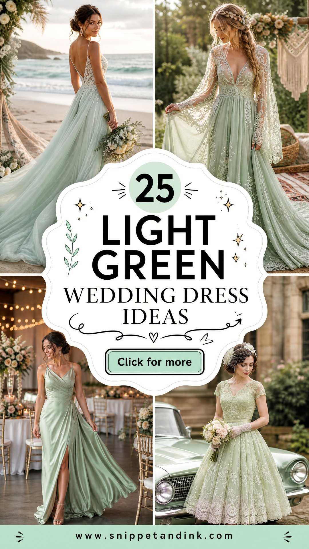 25 Light Green Wedding Dress Ideas for Dreamy Spring Brides - 25 Light Green Wedding Dress Ideas for Dreamy Spring Brides