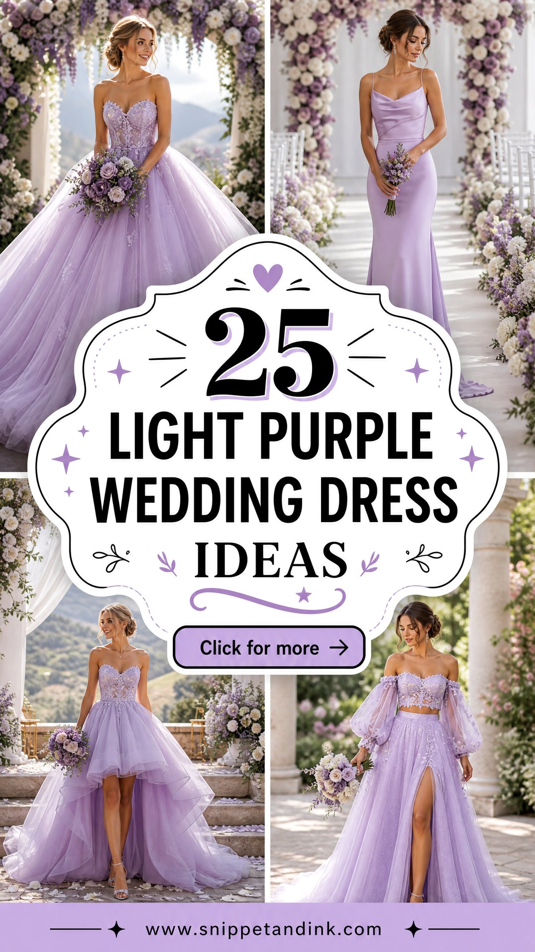 25 Light Purple Wedding Dress Ideas for Romantic Brides - 25 Light Purple Wedding Dress Ideas for Romantic Brides