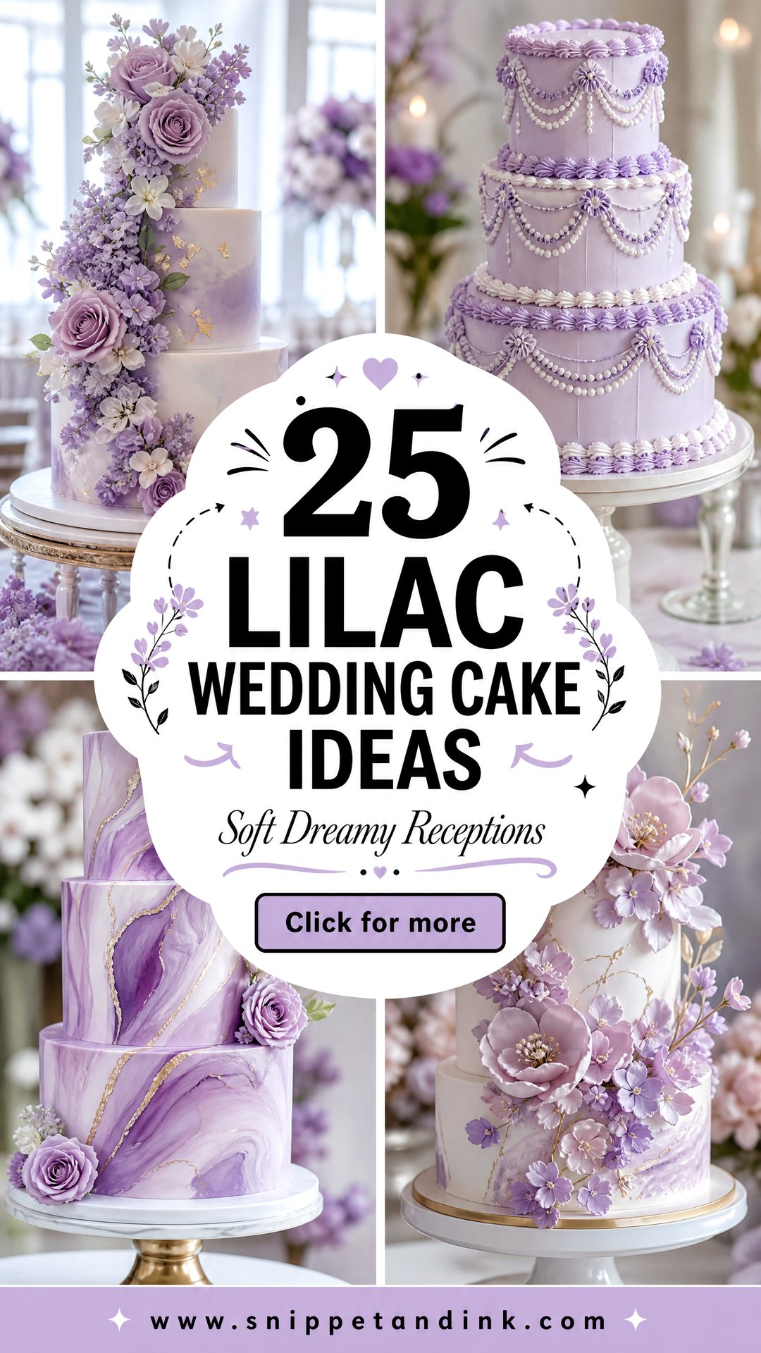 25 Lilac Wedding Cake Ideas for Soft Dreamy Receptions - 25 Lilac Wedding Cake Ideas for Soft, Dreamy Receptions