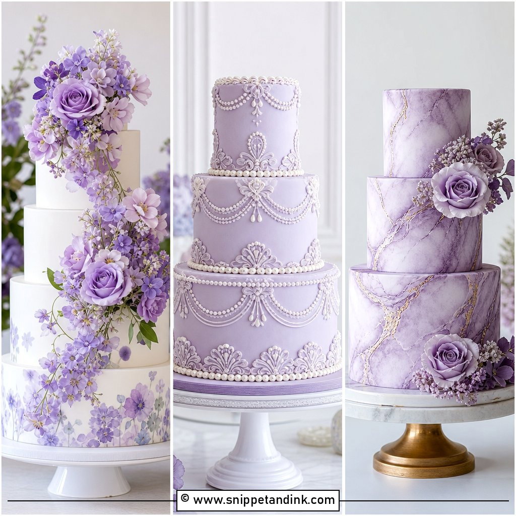 25 Lilac Wedding Cake Ideas for Soft Dreamy Receptions