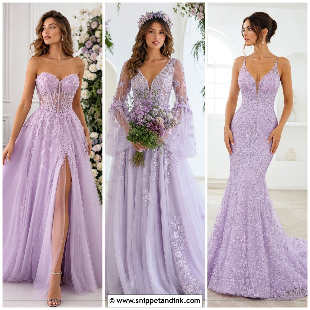 25 Lilac Wedding Dress Ideas