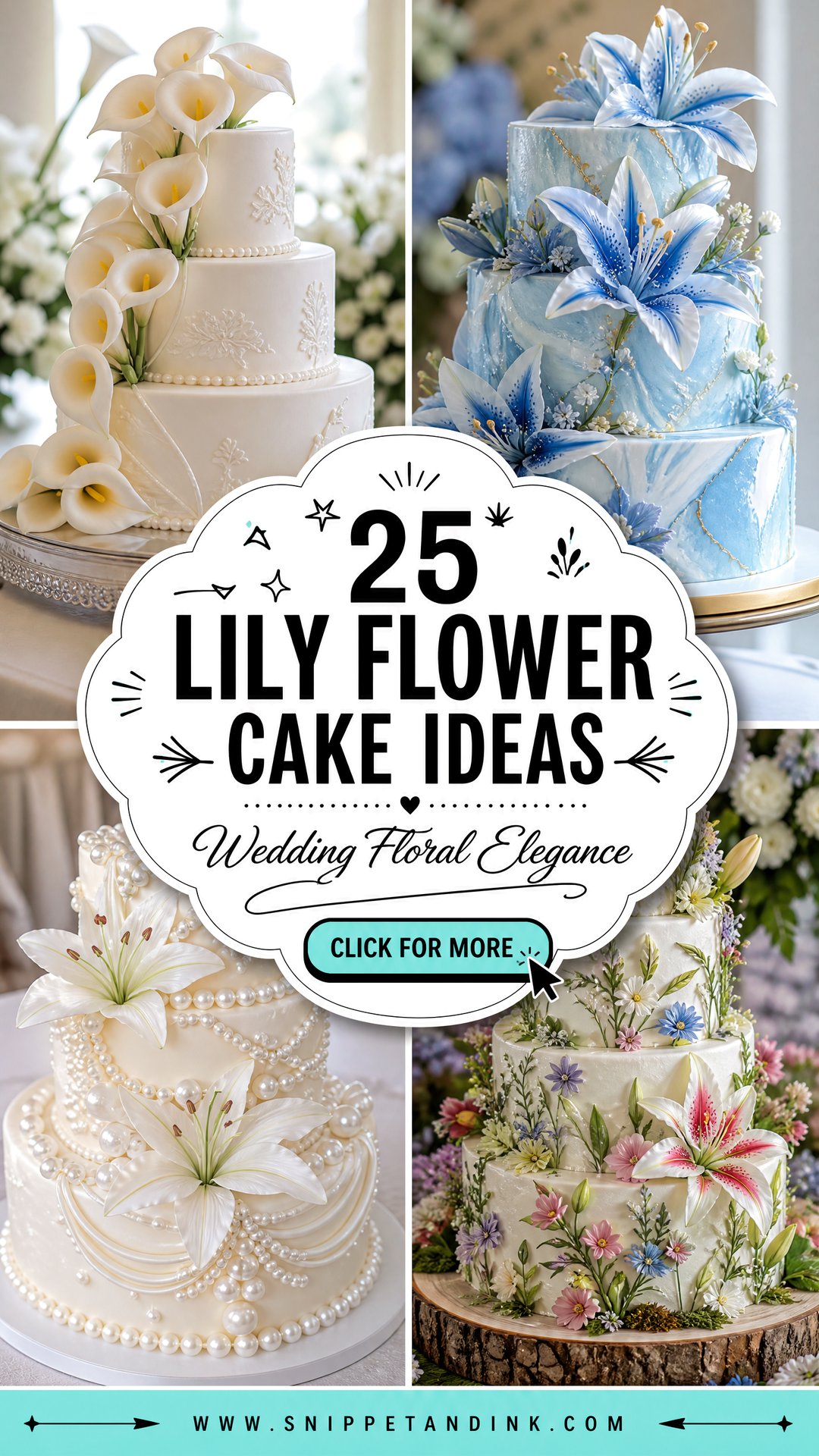 25 Lily Flower Cake Ideas for Wedding Elegance and Charm - 25 Lily Flower Cake Ideas for Wedding Elegance and Charm