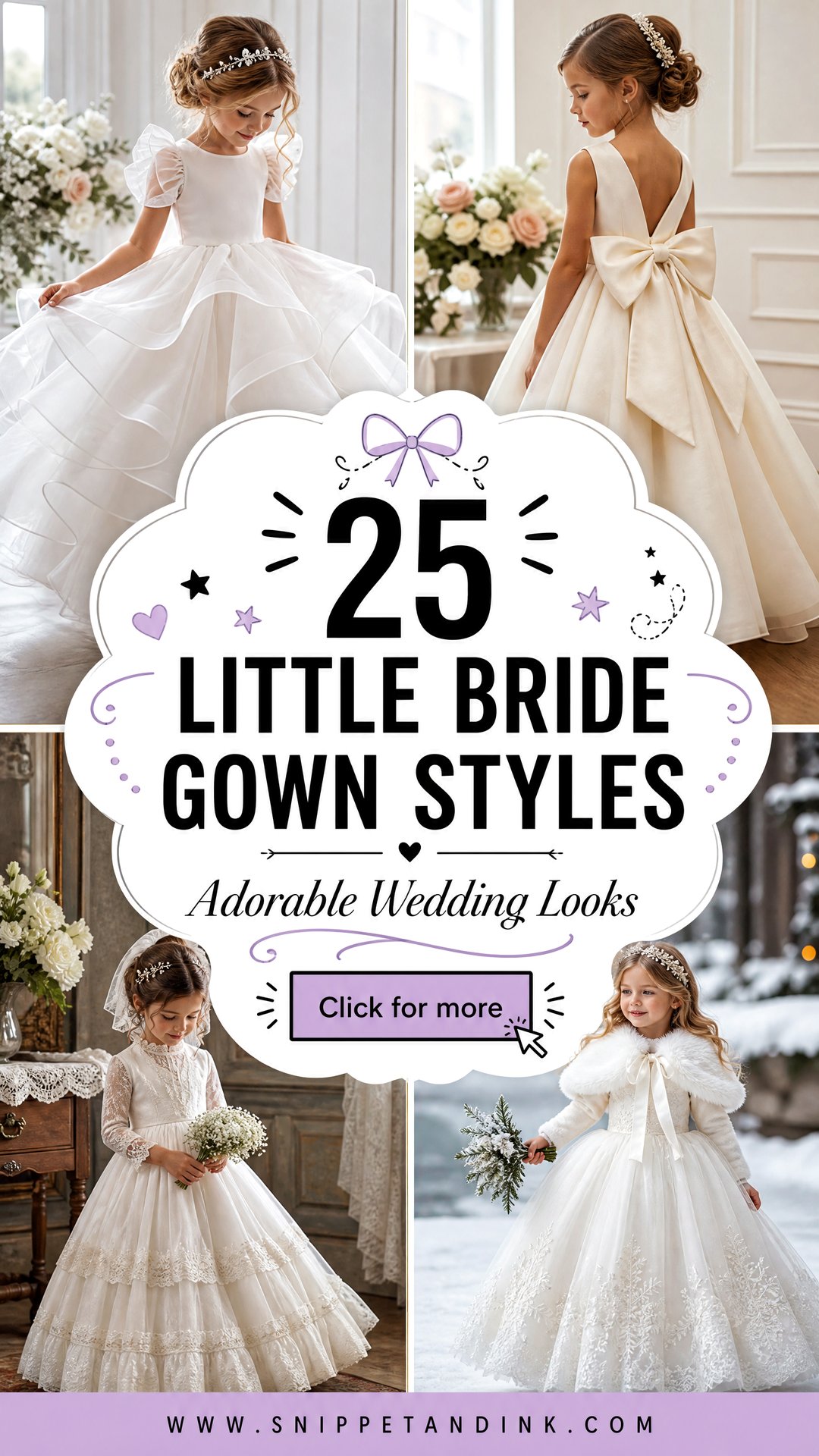 25 Little Bride Gown Styles for Adorable Wedding Looks - 25 Little Bride Gown Styles for Adorable Wedding Looks