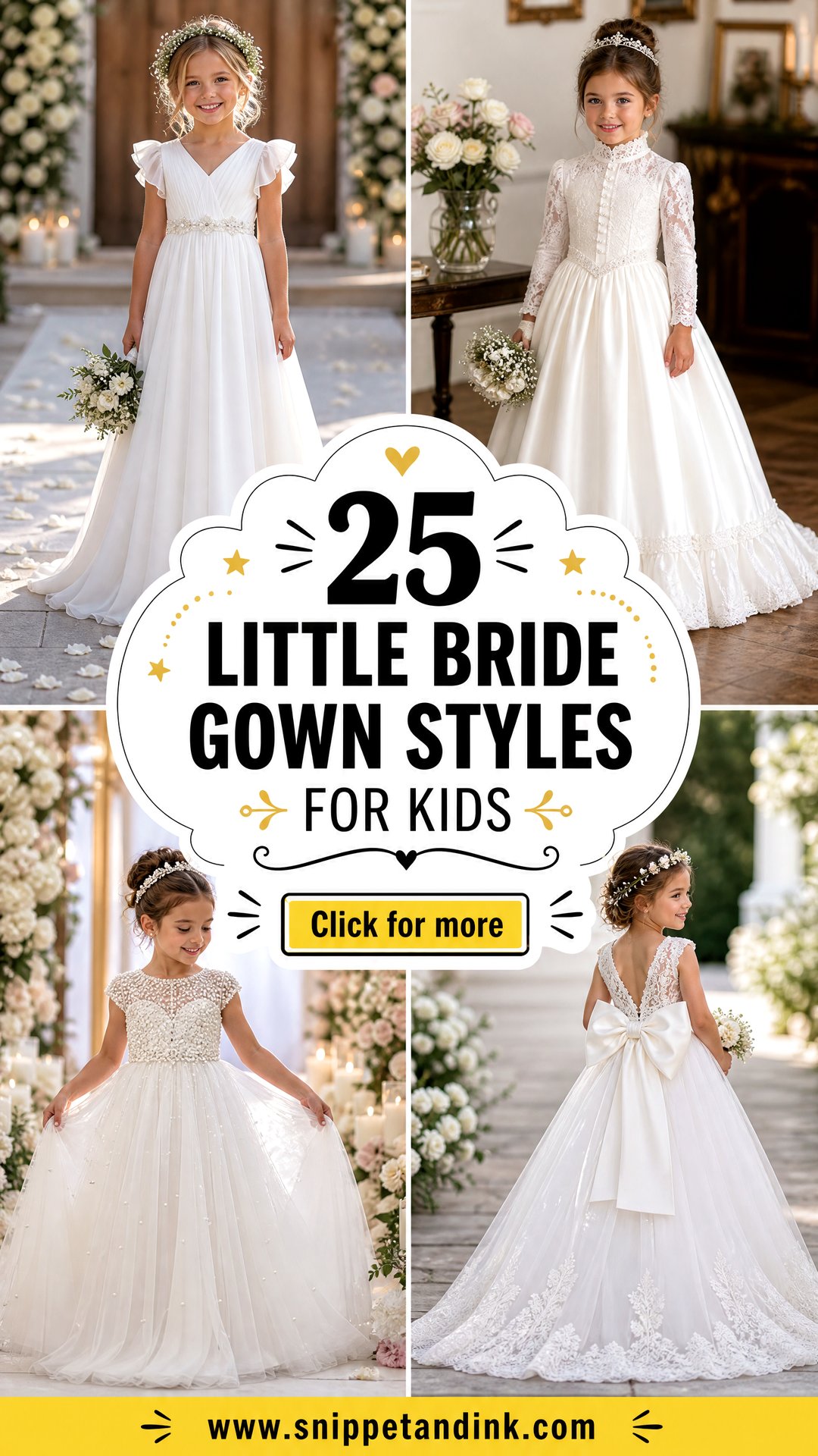 25 Little Bride Gown Styles for Kids Sweet Ceremony Looks - 25 Little Bride Gown Styles for Kids: Sweet Ceremony Looks